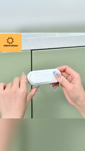 KEEPWORKING 1Pcs ABS Child Safety Lock New Protection Cupboard Closing Buckle Anti-Pinch Housing Safety Cabinet Door Refrigerator