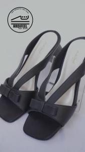 ArdiFeel Sepatu Heels Wanita Big Size | Sepatu Hak Tahu 3 Cm | Mules Heels Wanita Size 35-45 ARK 343 Hitam