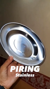 Piring Makan Stainless Anti Pecah dan Anti Karat  Piring Tebal Polos