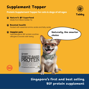 Tabby Supplement Topper - Protein Topper For Cats And Dogs Of All Ages. Made from Black Soldier Fly (BSF) In SG.