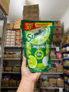SUNLIGHT Refill 560-910ML - Sabun Cair Cuci Piring Jeruk Nipis 100 - Membersihkan Lemak dengan Mudah