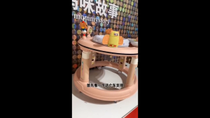 Beige รถหัดเดิน 3 in 1 รถหัดเดินเด็ก baby walker Foldable มีเพลงมีไฟ ปรับได้ถึง 3 ระดับ รถวงกลมเด็ก ป้องกันขาโก่ง