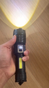 Flashlight Torch light led rechargeable waterproof powerful zoom Lampu suluh emergency light super bright heavy duty Tactical flashlight with 18650 battery type c original 手电筒