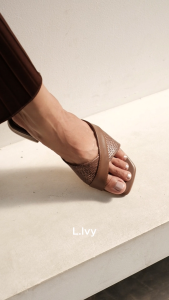 Sandal Heels Slip On Wanita Size 36-40 Sandals Anti Slip L.Ivy