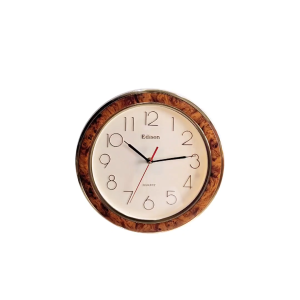 Jam Dinding Edison EQ 30 WOOD T18 Timbul Diameter 300mm 30cm