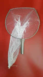 Vợt dù vớt cá INOX. ( 32x45cm ) Màu Trắng