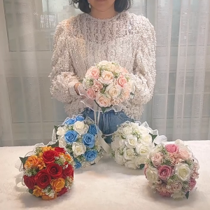 Artificial Flowers Handmade Wedding Bouquets for Wedding Photo Prop Ceremony
