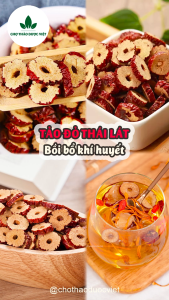 Táo đỏ thái lát 100g trà táo đỏ sấy giòn không vụn dùng pha trà chưng yến nấu chè dưỡng nhan