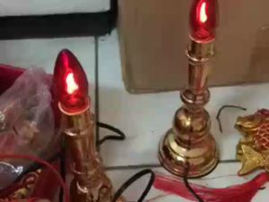 Lampu Lilin Cabe Lombok LED Sembahyang Candle Lamp E12 Lampu Main Api Berkedip Bijian