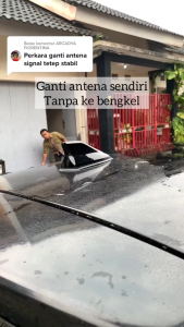 Antena Mobil Sirip Hiu HYBRID Warna PUTIH Shark Fin MSV