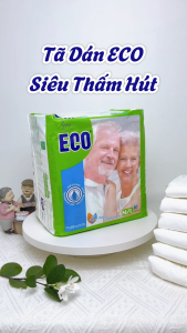 COMBO 3 Tã Dán Người Già ECO Siêu Thấm Bỉm Dán Người Già Chất Lượng Size M/L10 miếng Thế giới Bỉm xinh