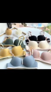 #098 (มี6สี) เสื้อชั้นในสตรี บราปีกนกดันทรง บราไร้โครง เหมาะสำหรับสาวคัพ COK