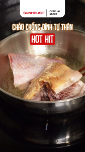 Chảo Inox Chống Dính Tự Thân Inox Liền Khối Sunhouse IN20-26M7E - Inox dày gấp bốn lần - Chống dính tự nhiên an toàn bền bỉ - Dùng mọi loại bếp