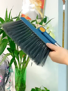 【✅SG stock】Broom Dustpan Set - Rotatable Broom / Wind Proof Dust Pan / Broom Comb Scraper / Foldable Standing Storage