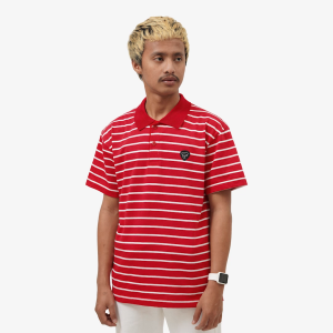 KAOS POLO GARIS GARIS FRIDAY KILLER | MERGO RED