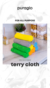 Puraglo Microfiber Terry Cloth - Kain Lap Serbaguna Peralatan Rumah
