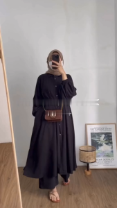 Ayana Long Tunik Bahan Crinkle Airflow Premium