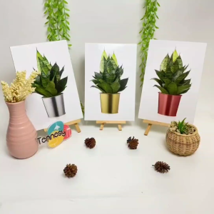 TENNESY HIASAN DINDING BUNGA BOTANICAL SANSEVIERIA 20x30CM WALL DECOR PAJANGAN KAYU KAMAR RUMAH