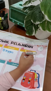 Poster Jadwal Mata Pelajaran Best Seller Bisa Dicustom 1 Hari Jadi Bisa Cod
