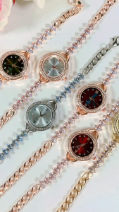 Jam Tangan Wanita Gelang Fashion Cewek Dengan Permata Gaya Trend Terbaru dan Elegan