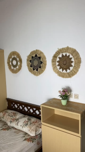 Placemat Seagrass Anyaman Hiasan Dinding Etnik Diameter 45cm