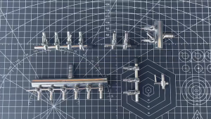 ท่อแยกลมสแตนเลส ท่อเข้า 8 มม. (สำหรับแยกลมจากปั๊มลม พร้อมวาล์วปรับลม)