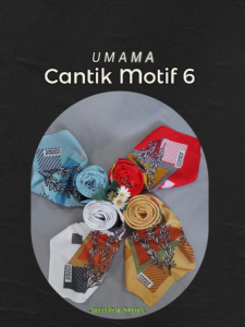 UMAMA SQUARE HIJAB SEGIEMPAT CANTIK MOTIF 06 UKURAN 110X110CM / KERUDUNG UMAMA SCARF JILBAB SEGI EMPAT POLY COTTON MOTIF