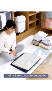 Hộp Vải Đựng Quần Áo Khung Thép 66L Hộp Đựng Chăn Màn Hộp Đựng Đồ Đa Năng Gấp Gọn Tiện Lợi