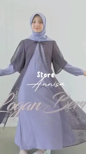 BAJU CANTIK REMAJA GAMIS PESTA ETHICA KAGUMI 308 LOGAN BERRY / DRESS GAUN PESTA & KONDANGAN WANITA FRESH & ELEGANT