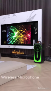 ROBOT Karaoke Speaker RB650 RGB Daya 50W Bluetooth 5.0 TF USB 3.5mm AUX Dual Wireless Microphone - Garansi Resmi 1 Tahun