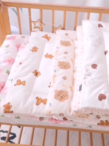 Cartoon Pure Cotton Newborn Crib Mattress Baby Bed Cushion Washable Boys Girls Nap Mat 63*110CM