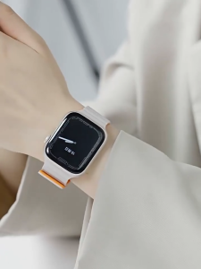 Tali untuk Watch Ultra 49mm 45mm 44mm 42mm 41mm 38mm 40mm lWatch Gelang Magnetik Silikon Dua Warna untuk Seri 9 8 7 SE 6 5 4 3 2 1