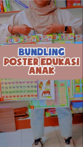 Paket Bundling Poster Edukasi Anak Isi 5 : Seri Angka Hewan Buah Penambahan Pengurangan Perkalian Pembagian Aneka Huruf & Belajar Membaca Huruf Hijaiyyah Wudhu Sholat
