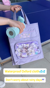 HandbagThickened Waterproof Hand-Carrying Bag Elementary Students Tote School Tutorial Bag 31x35x15 cm