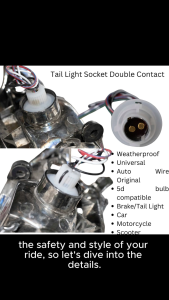 Tail Light Socket Heavy Duty (Double Contact / Single Contact) with Auto Wire Japan
