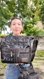 กระเป๋าสะพายไหล่ผู้ชาย กระเป๋าสะพายไหล่ผ้าแคนวาสคุณภาพสูงมีสไตล์ ความจุขนาดใหญ่พิเศษ หลายช่อง สามารถใส่แท็บเล็ตได้ พร้อมส่ง920#