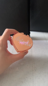 Customised Gift for portable compact jewellery accessory box holder for earring necklace medicine pill with mirror and compartment office colleague boss farewell wedding favor engagement ring bridesmaid get well soon appreciation personalised gift