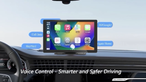 Asawin CP91 Car Play 4K Dash Cam Wireless Apple Carplay & Android Auto with 1080P Backup Camera Front 4k Rear 1080P