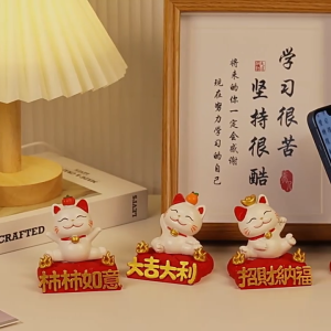 SELANGOR READY H6/7/8/8.5cm Resin Lucky cat handphone Holder/Handphone Stand 高6/7/8/8.5cm 树脂招财猫手机支架