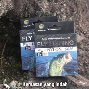 Senar Pancing Kecil Kuat Anti Keriting Nilon + PE Fly Fishing Line Putih