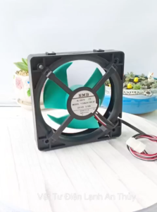 Quạt Tủ Lạnh 3 Dây 12V Kích Thước 11.3cm x 11.3cm Cánh Xanh NMB