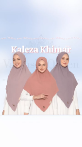 Khimar KALEZA SIZE L Valenshaqueen Hijab Bergo Tali JUMBO Bahan Crinkle Airflow