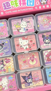 Mainan Edukasi Anak: Puzzle Mini Motif Karakter & Puzzle Balok Blok Mini