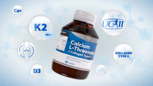 Amsel Calcium L-Threonate+Collagen Type II (60 แคปซูลx2ขวด)แอมเซล แคลเซียม แอล-ทริโอเนต พลัส คอลลาเจนไทพ์ ทู