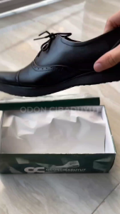 Sepatu Pantofel Tali Pria Kulit Asli OC 905 Odon Cibaduyut Kantor Casual Formal Coklat New Kekinian