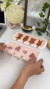[HCM] Khay làm kem khuôn làm kem silicone khuôn kem que bộ đồ dụng cụ làm kem cho bé-Randy