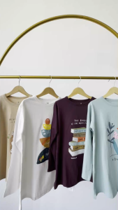 Setelan Rok Anak Perempuan Lengan Panjang Tabina Seri Yuraa Azura usia 5 hingga 14 tahun