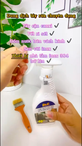 Combo Tẩy Cặn Canxi Nhà TắmTẩy Vách Kính Vòi Sen 4G + Tẩy Mốc Quần Áo Tường Nhà Gioăng Cao Su Máy Giặt Dr.c [Tặng Cọ]