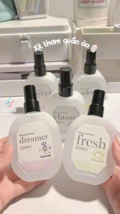 Xịt thơm quần áo Lovenose 100ml chiết xuất tinh dầu thiên nhiên thơm mát khửi mùi hôi chai xịt thơm tủ quần áo