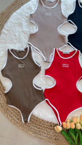 CBB Bodysuit กล้ามสายเดียวเว้าข้างผ้าเรยอนสกรีนสวยๆGTWเซ็กซี่เฟีสสุดๆรีบมาจัดกันเลยจ้า(B13)